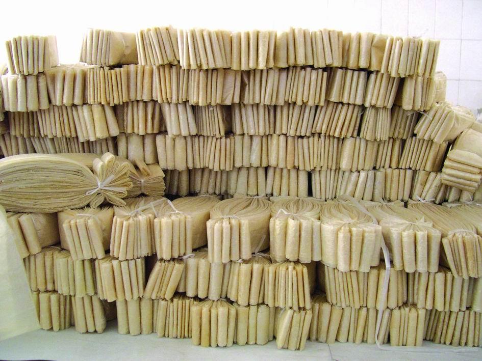 Emballage Mécanisé Tubulaire des Gaines de Porc Naturelles Séchées